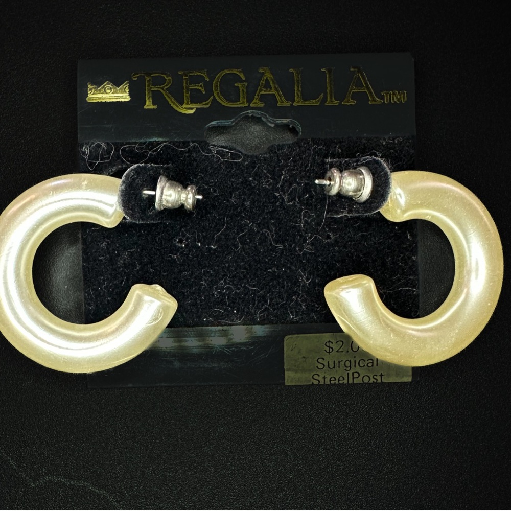 Regalia Cream Hoop Earrings